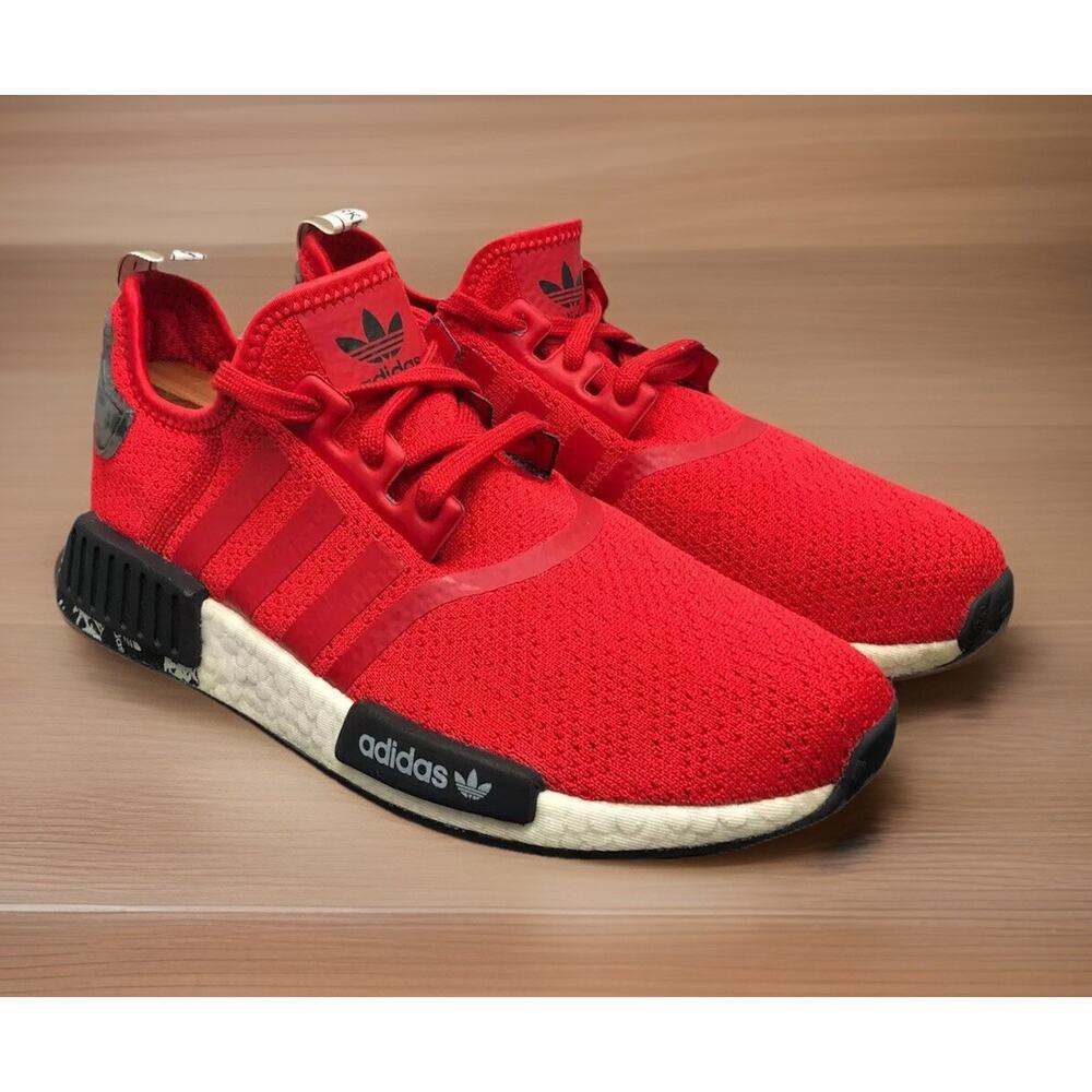 Adidas NMD R1 Boost Ultra Running Shoes Graffiti Red Mens Size 8 Fast Ship